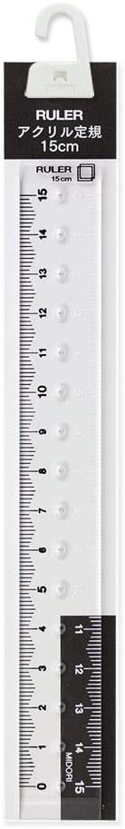 Designphil Midori Metric CL Ruler 15cm Clear (42231006)