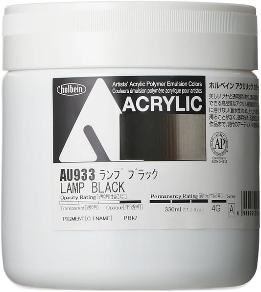 horubein Acrylic Paint Acrylic Color Lamp Black au933 330ml