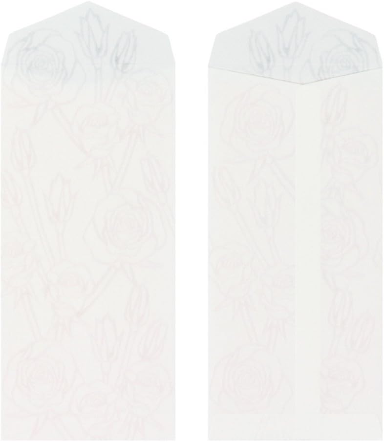 Midori 20484006 Vertical Openwork Washi Envelope Pink Bouquet Pattern