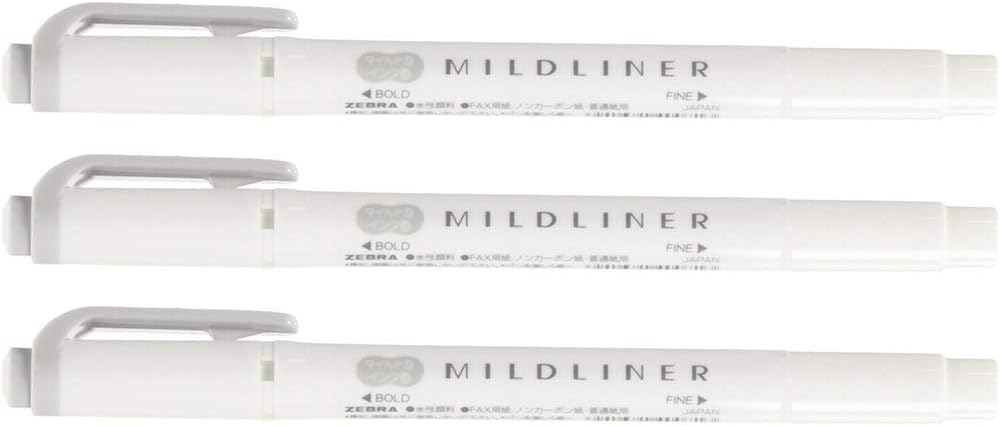 ZEBRA Product - ZEBRA MILD LINER Mild Gray x 3 pieces - Reliable Everyday Product Performance