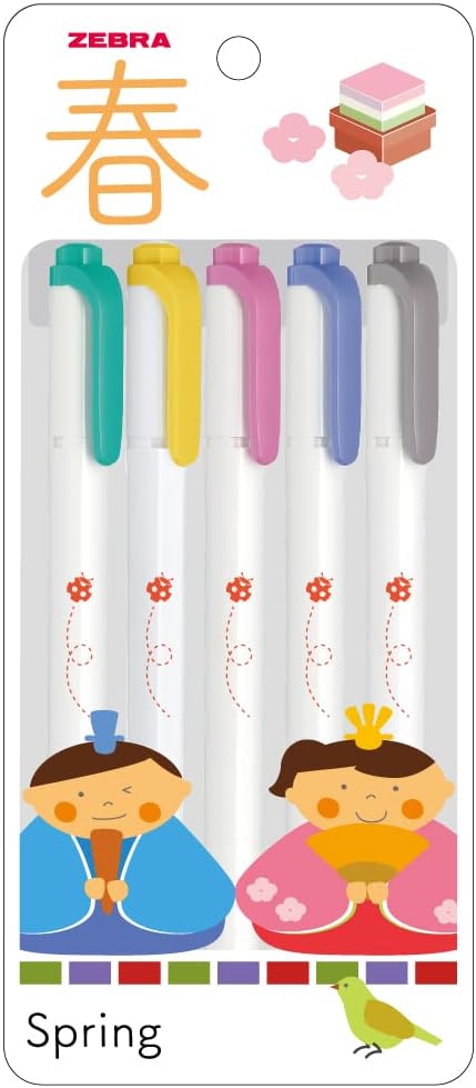 ZEBRA Mildliner WKT5-5C-3B Highlighter, 5 Color Set, Ladybug B