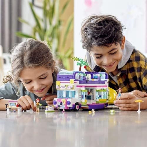 LEGO 41395 Friends Friendship Bus Toy with Swimming Pool and Slide, Summer Holiday Playsets for 8+ Year Old