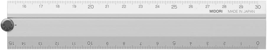 Midori Multi Aluminium Ruler 30cm Silver (42253006)