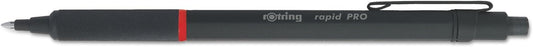 rOtring Rapid Pro Retractable Ballpoint Technical Drawing Pen, Black Barrel, Medium Point, Blue Ink(1904292)