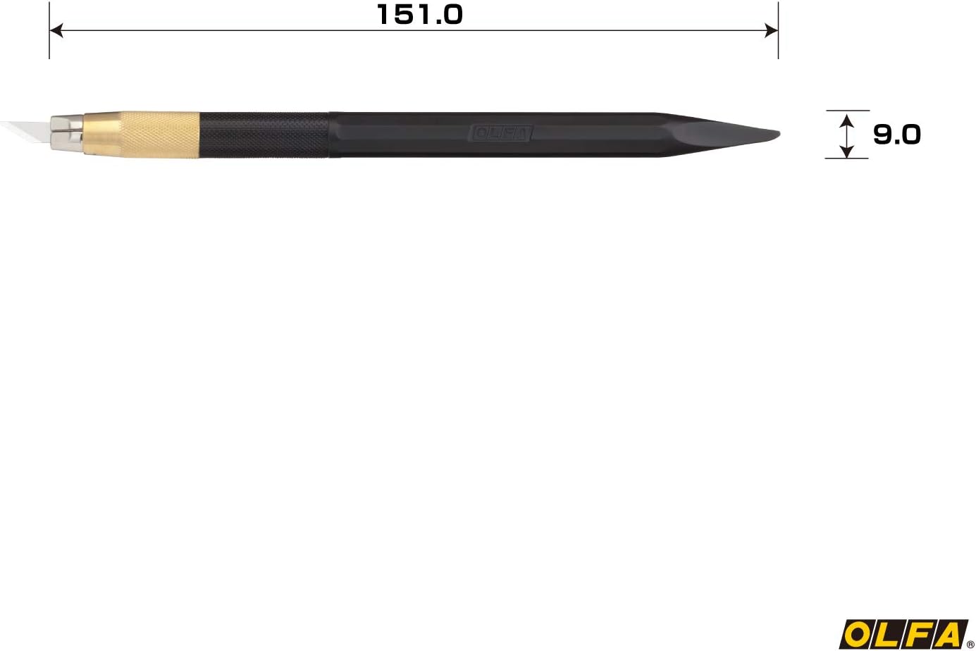 OLFA 216BSBK Designer Knife, Black (For Stationery Only)