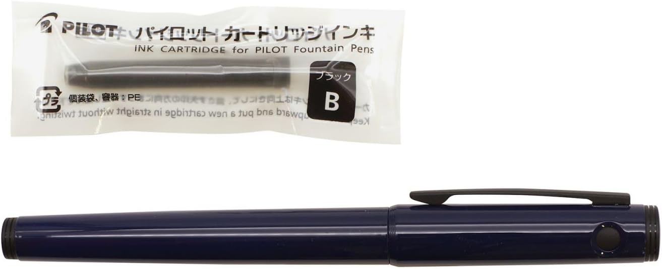 LIGHTIVE Fountain Pen, Live, Medium Point, M, Active Navy, Lightweight Body, Stylish, Simple
