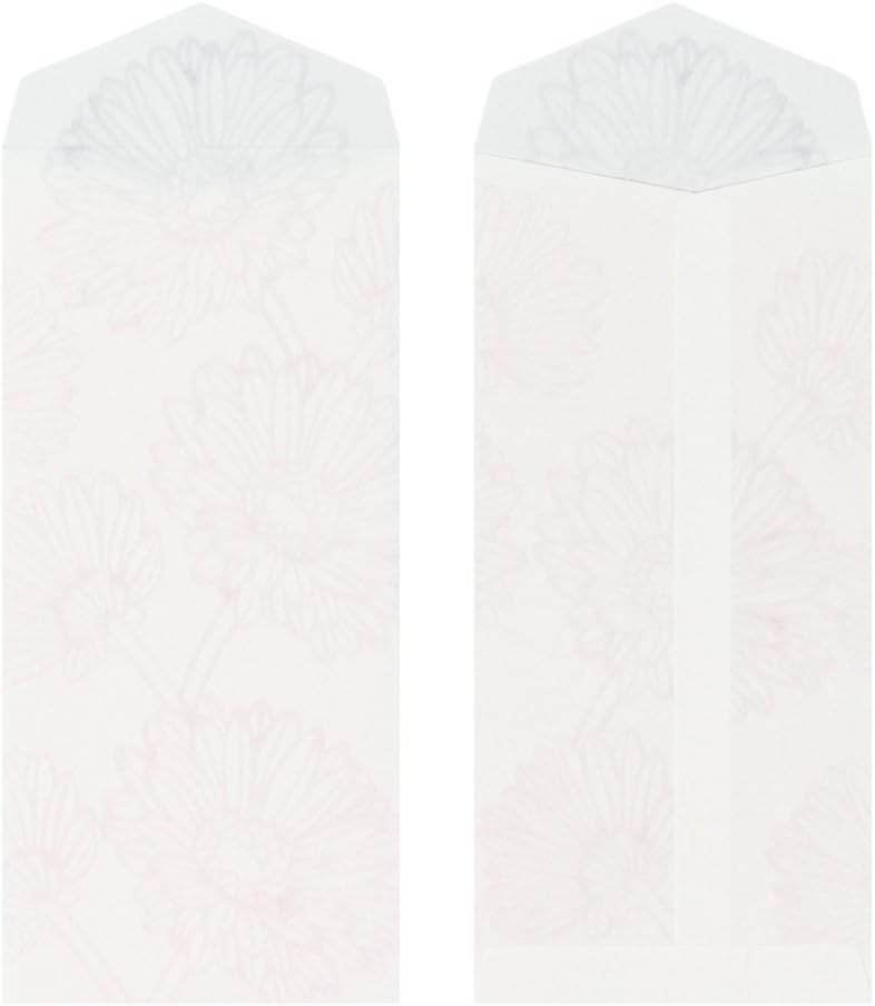 Midori 20484006 Vertical Openwork Washi Envelope Pink Bouquet Pattern