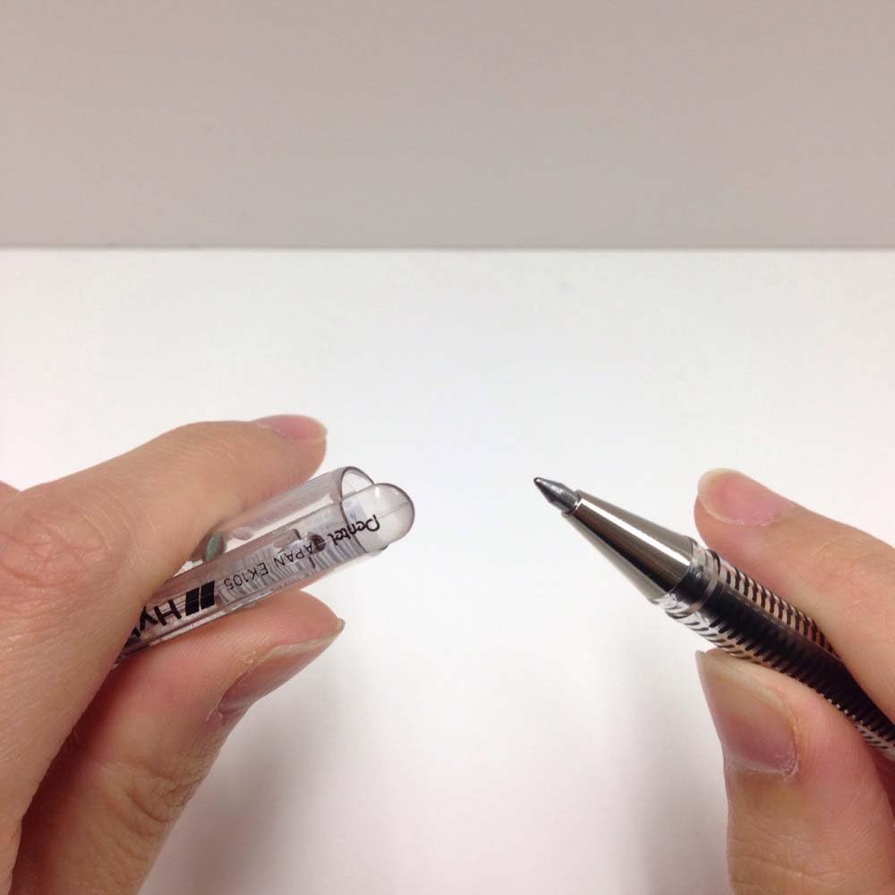 Pentel EK105-GA Gel Ink Ballpoint Pen, Hybrid, 0.02 inches (0.5 mm), Black, 10 Pieces