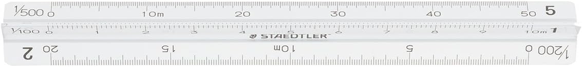 Staedtler Ruler Triangle Scale Aluminum General 987 10-11
