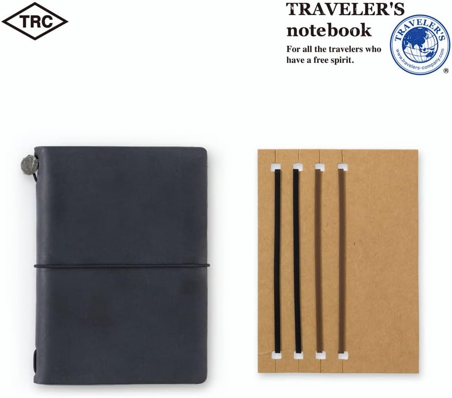 DESIGNPHIL 14335006 Traveler's Notebook, Refill, Connecting Band, Pack of 2, Passport Size