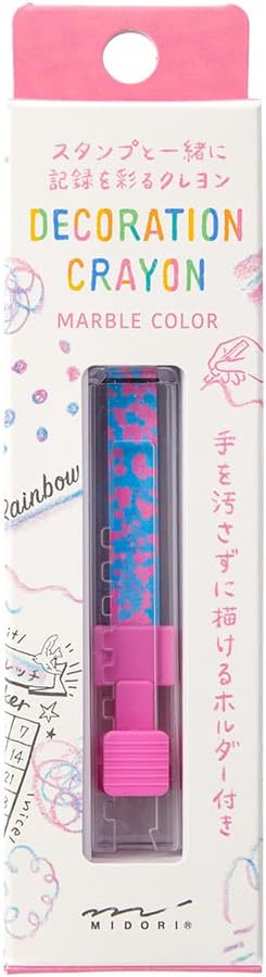 Midori Crayons Decorative Crayons Rainbow 38112006 (Pink x Light Blue)