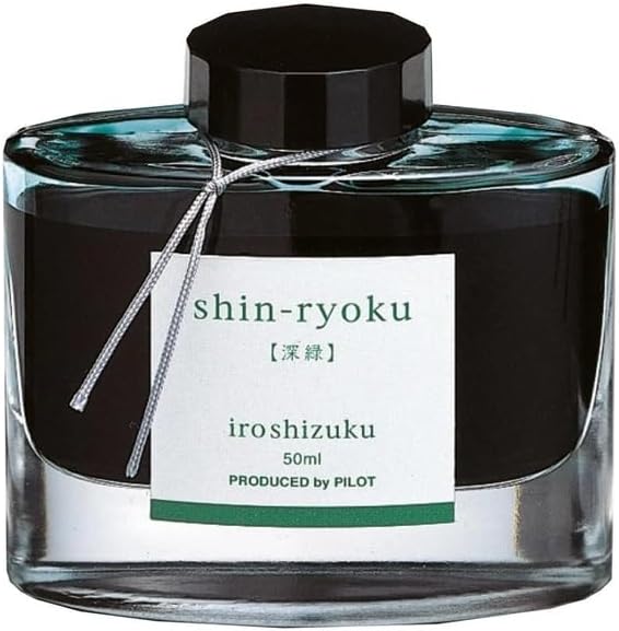 PILOT Iroshizuku Fountain Pen Ink - 50 ml Bottle - Shin-ryoku Deep Green
