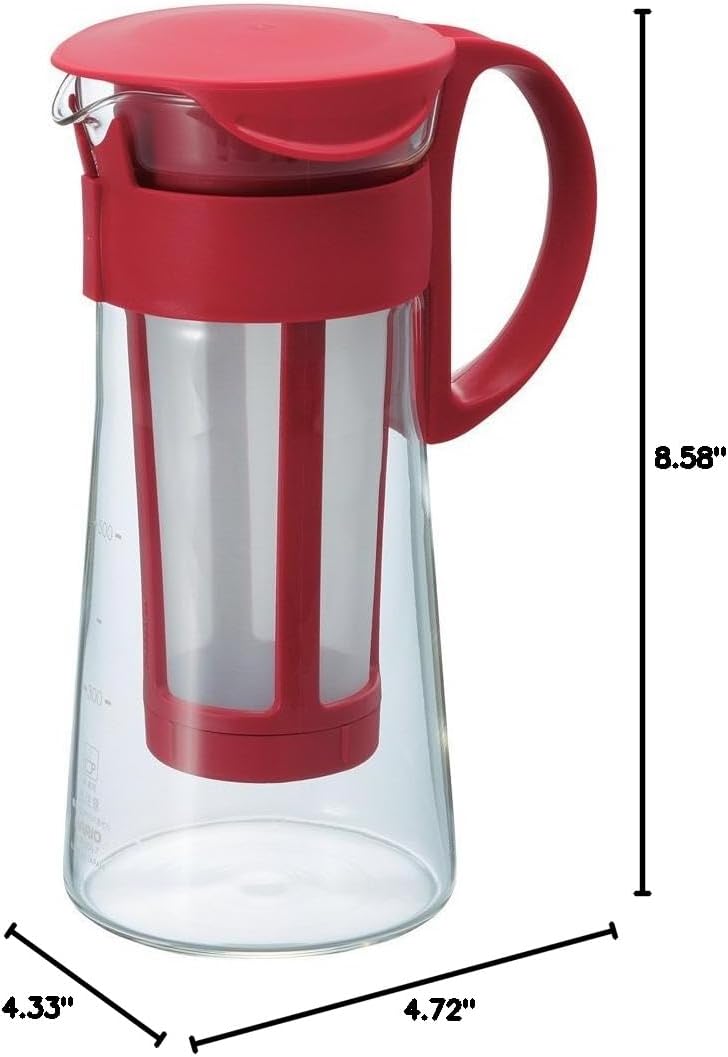 Hario "Mizudashi" Cold Brew Coffee Maker, 600ml, Red