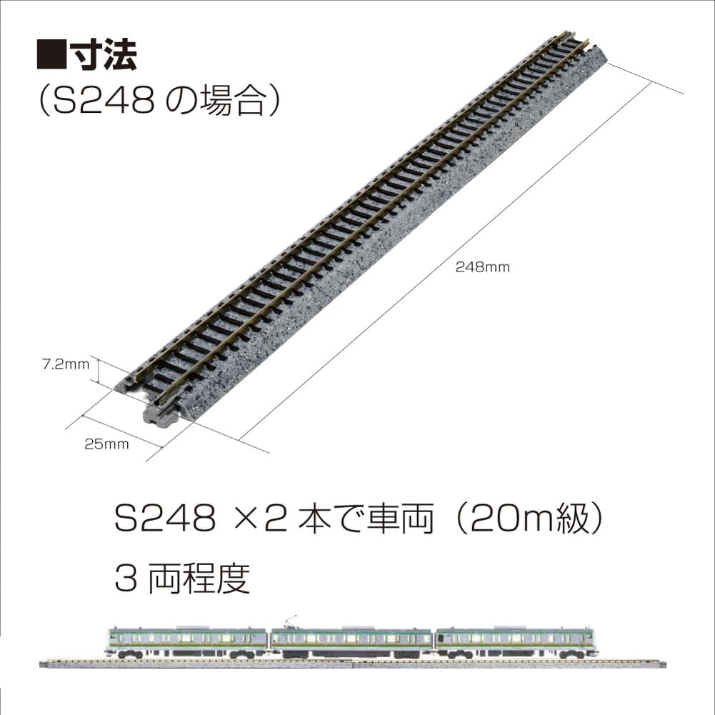 Kato USA Model Train Products Unitrack, 315mm (12 3/8") Radius 45-Degree Curve Track (4-Piece)