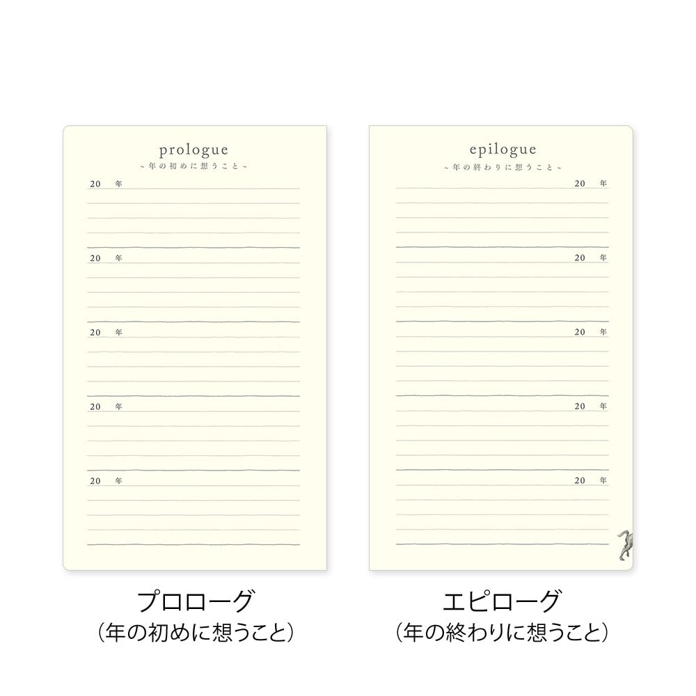 Midori 12851006 Diary, 5 Year Consecutive Door, Red