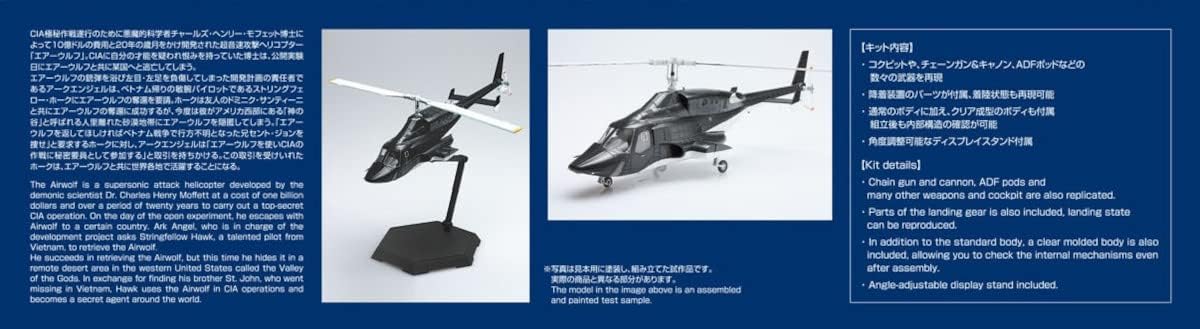 Aoshima Airwolf Clear Body 1:48 Model Kit