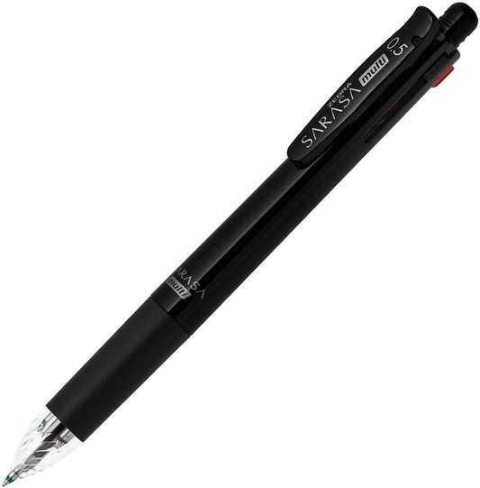 ZEBRA P-J4SA11-BK Multi-functional Pen, 4 Colors + Sharp, Sarasa Multi, 0.5, Black