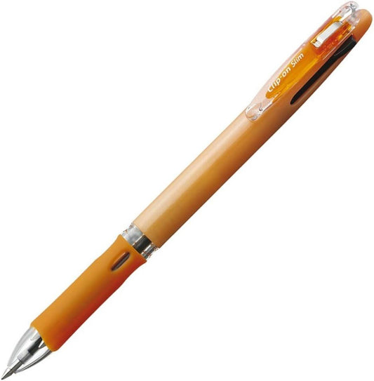 ZEBRA 3 Color Ballpoint Pen Clip-On Slim 3C Pastel Orange 10pcs B-B3A5-WOR