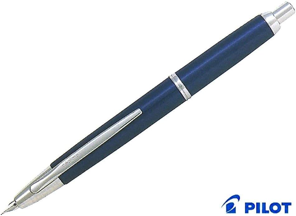 PILOT Capless Decimo Fountain Pen – Dark Blue Myca, Broad Nib (FCT-15SR-DL-B)