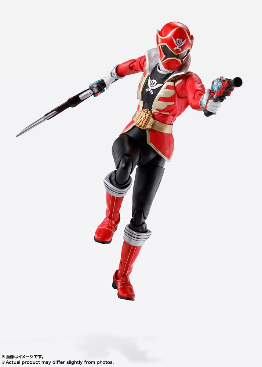 BANDAI NAMCO Entertainment S.H. Figuarts (Shinkocchou Seihou) Pirate Sentai Gokai Red, Approx. 5.7 inches (145 mm), PVC & ABS Painted Action Figure