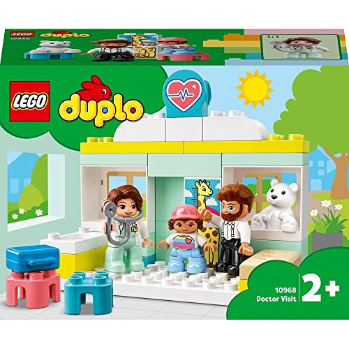 LEGO® DUPLO® Rescue Doctor Visit 10968 Educational Building Toy; Medical Clinic Playset for Preschooler Kids Aged 2+
