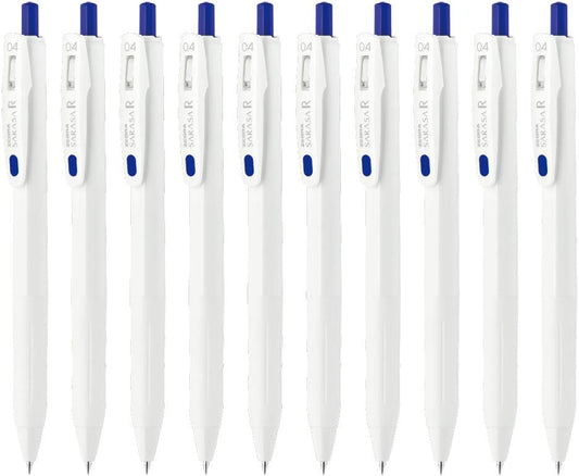 ZEBRA Sarasa R B-JJS29-R1-BL Gel Ballpoint Pen, 0.02 inches (0.4 mm), Blue, 10 Pieces