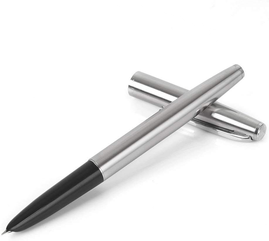 Gullor 5 PCS Stainless Steel EF Nib Classic Fountain Pens Set with Ink Converters