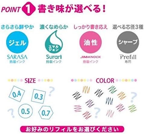 ZEBRA BRNJK3G Prefer Sarasa NJK-0.3 Ballpoint Pen Refills, Green, 10 Pieces