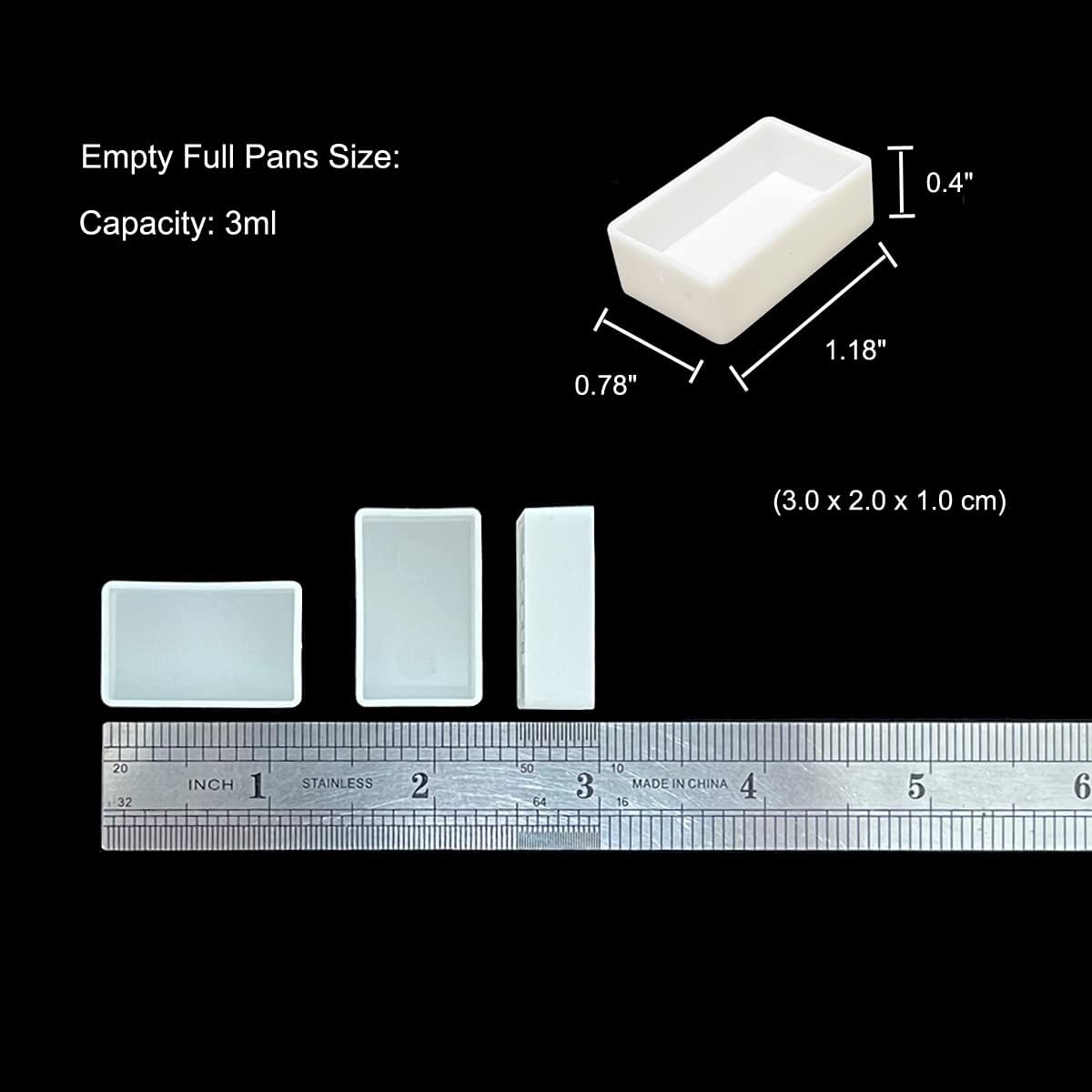 FCLUB Empty Watercolor Tin, 20Pcs Watercolor Full Pans with 3M Strong Adhesive Backing Magnetic Tape Watercolor Palette, Paint Holder
