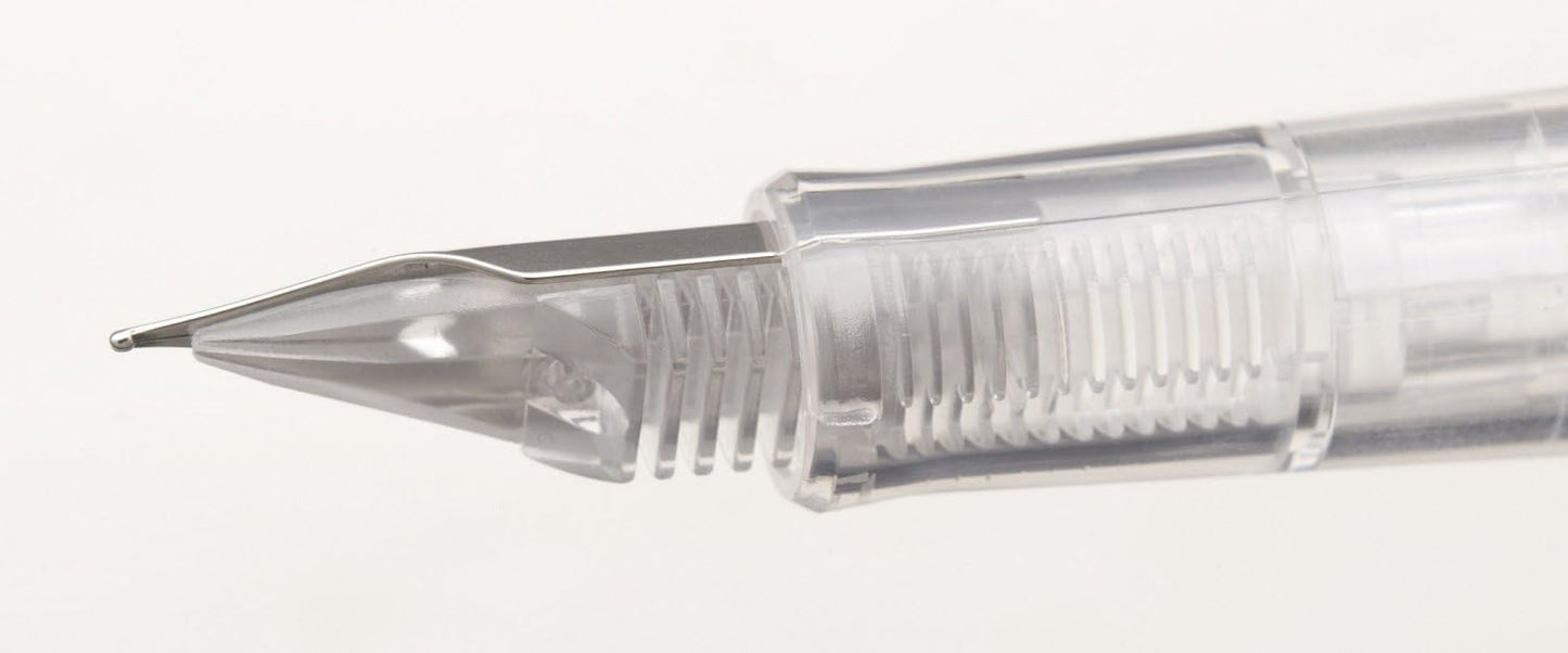 Sailor HighAce Neo Clear Beginners Fountain Pen, Steel Nib, Fine, Silver Body (11-0119-219)