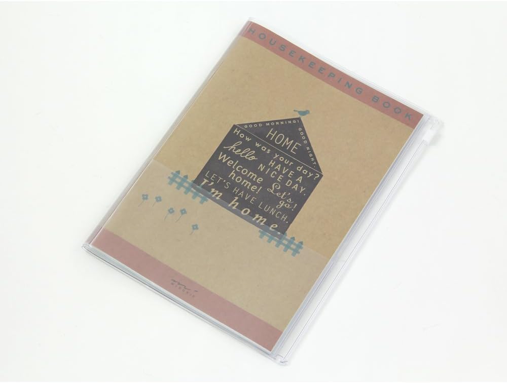 DESIGNPHIL Midori 12853006 Household Account Book, A5 Monthly Working Futari Family Print