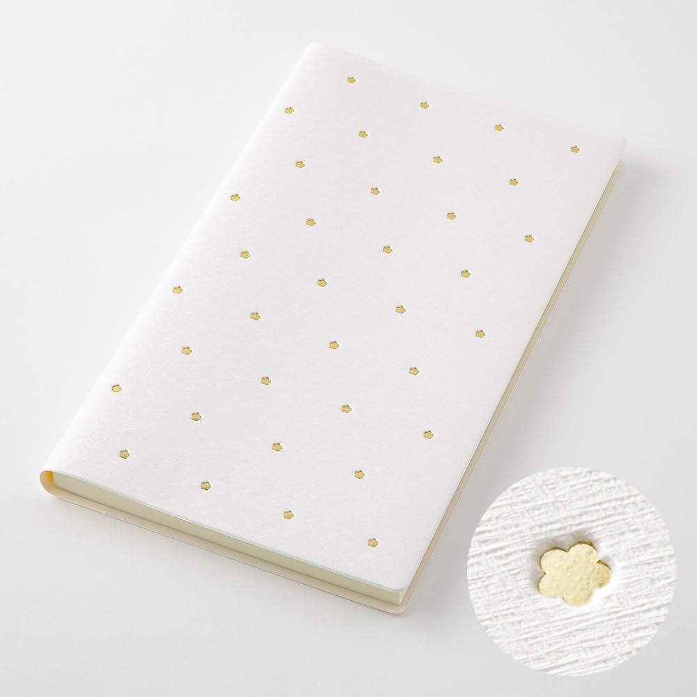 Midori 27097006 Professional Diary Notebook, 2024, A5 Slim, Weekly, Star Pattern (Starts December 2023) (floral)