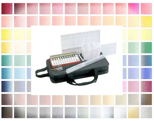 horubein Watercolor Paint 12 Colors Mini Bag (Bordeaux/enzi) Medium Set School Supplies