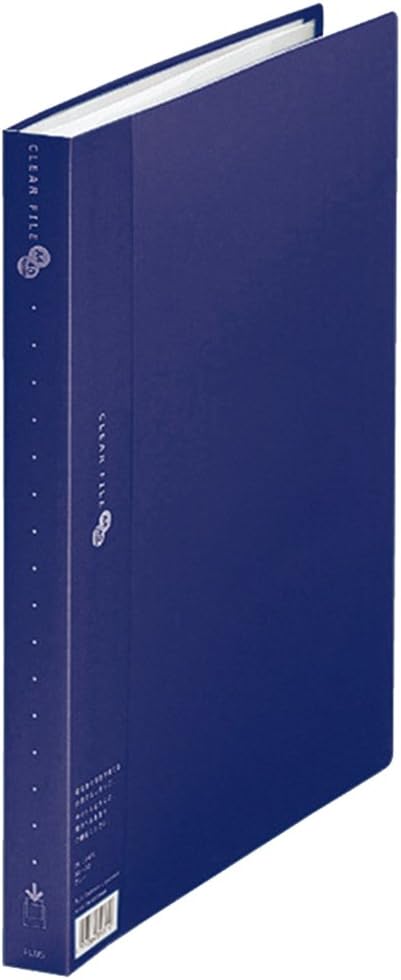 Plus File Clear File Super Economy A4 Vertical 40 Pockets 88-431 Navy