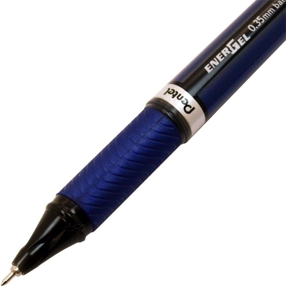 Pentel Energel Euro Ballpoint Pen, 0.35mm Needle Tip, Blue Ink (BLN23-C)