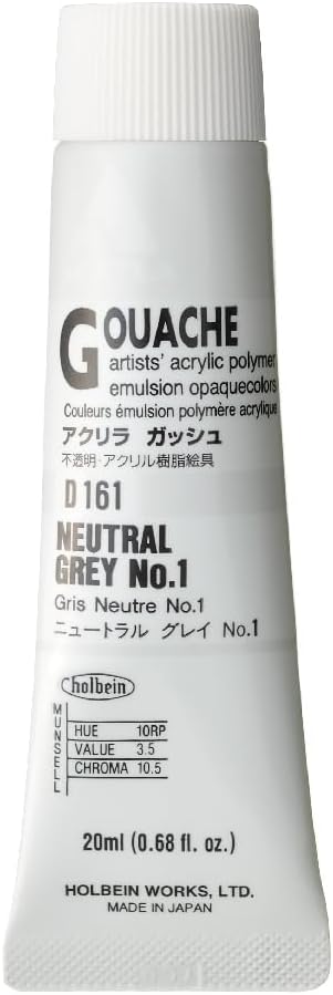 Holbein Acryla Gouache Neutral Gray No.1 (A) 20ml