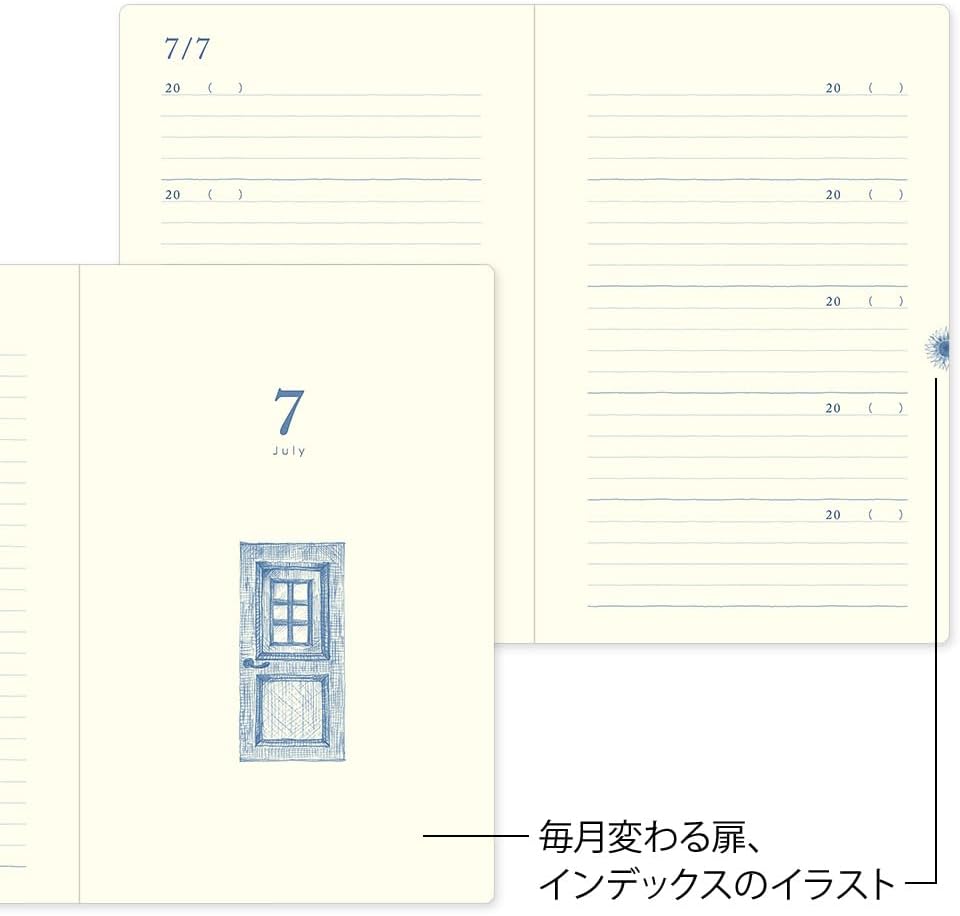 DESIGNPHIL Midori 12860006 Diary, 10-Year Consecutive Door