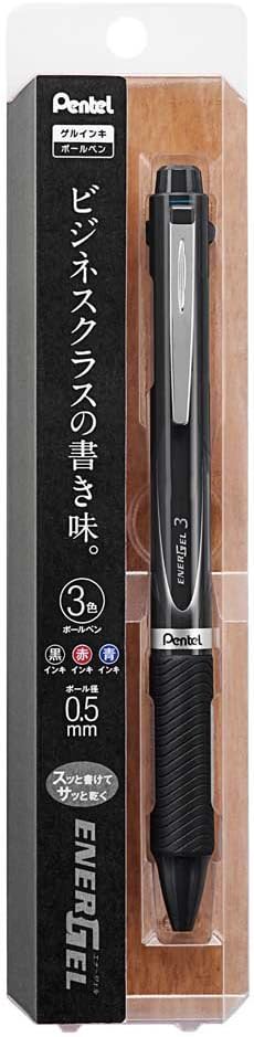 Pentel Multi-Color Gel Ballpoint Pen, Black/Red/Blue (XBLC35A)