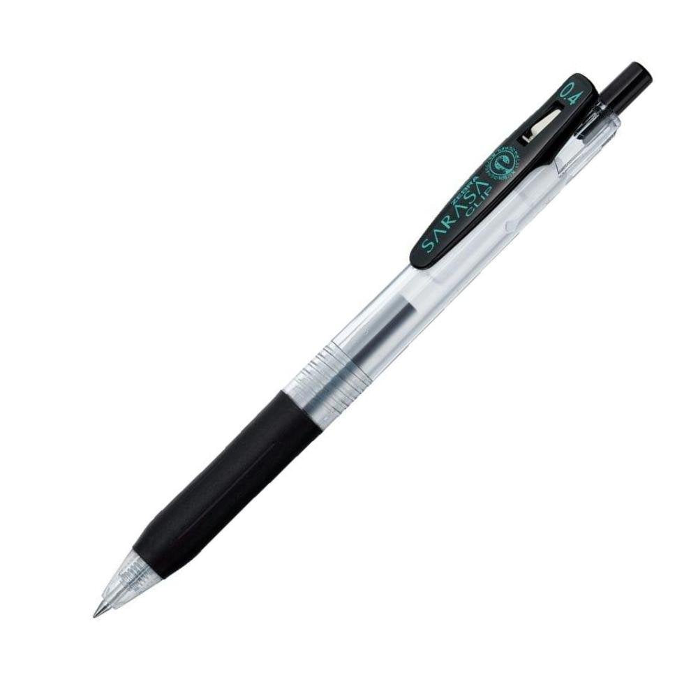 Zebra Sarasa Black Ink Refill (JF-0.4), Clip 0.4 0.4mm Gel Pen Ballpoint Pen (JJS15-BK) - 10 pieces