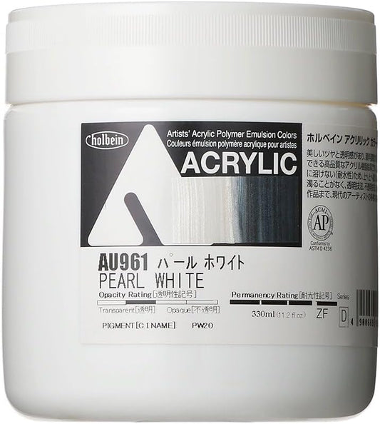 horubein Acrylic Paint Acrylic Color Pearl White au961 330ml