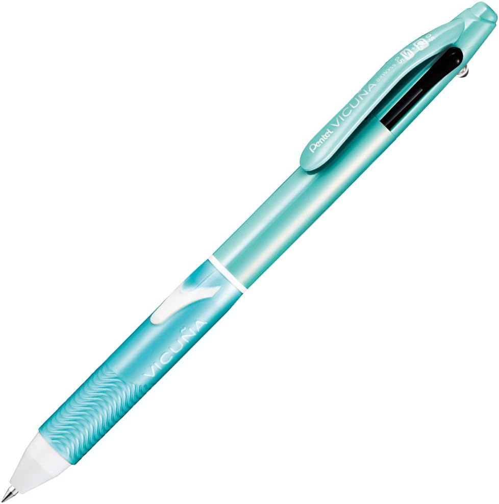 Pentel Multi Function 0.5mm Ballpoint Pen with Mechanical Pencil 0.5mm, Mint Green Body/Black and White (BXW355D)