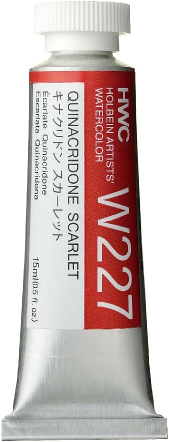 Holbein Artist Watercolor, 15ml Tube, Quinacridone Scarlet (W227)
