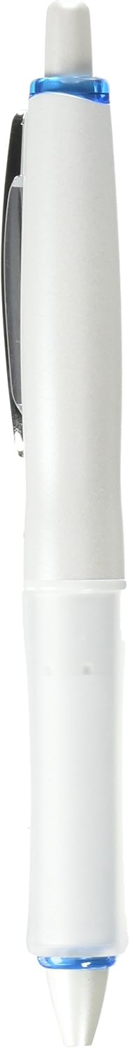 PILOT Dr. Grip Pure White Dual Layer Grip Ballpoint Pen - 0.7 mm - Soft Blue Accent Body (BDGPW80F-SL)