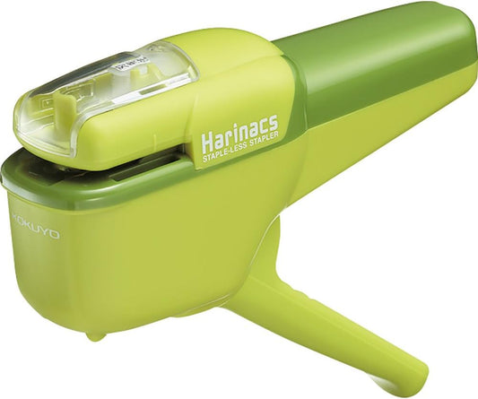 Kokuyo Harinacs Stapleless Stapler, Portable Staple Free Stapler, 10 Sheets Capacity, Green, Japan Import (SLN-MSH110G)