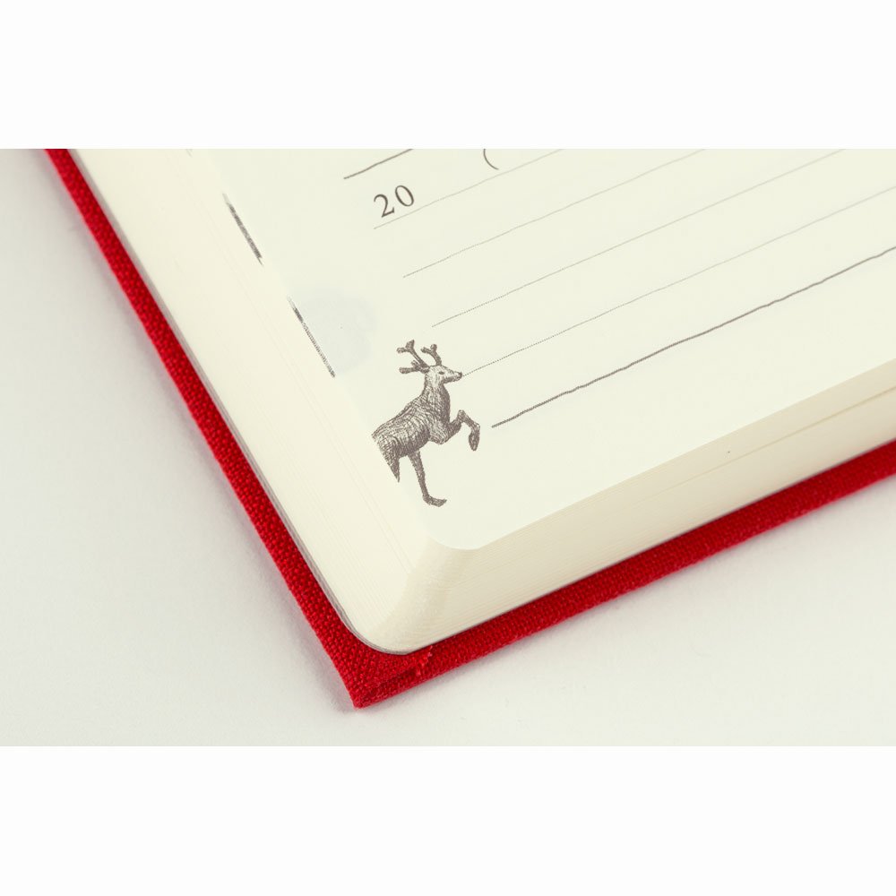 Midori 12851006 Diary, 5 Year Consecutive Door, Red