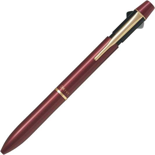 PILOT Mechanical Pencil + Ballpoint Pen, 0.7mm, Fine, Black and Red, 2+1 Acro Drive, Deep Red (BKHD-250R-DR)