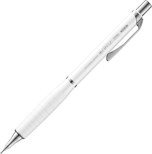Pentel Mechanical Pencil Orenz with Rubber Grip 0.3mm, White Body (XPP603G-W)