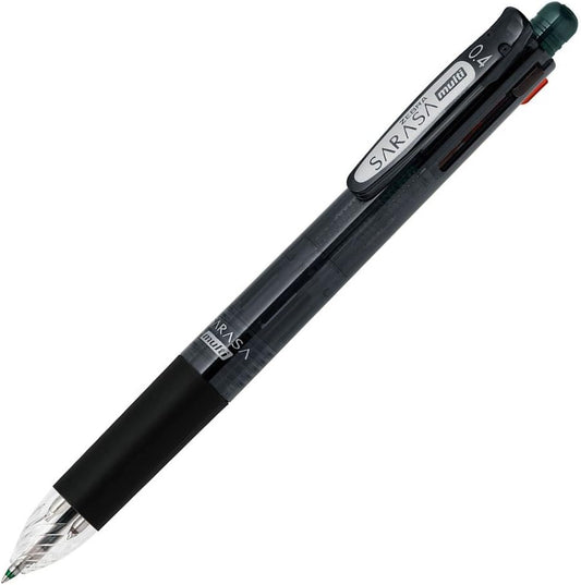 ZEBRA P-J4SAS11-BK Multi-Functional Pen, 4 Colors + Sharp Sarasa Multi, 0.4, Black