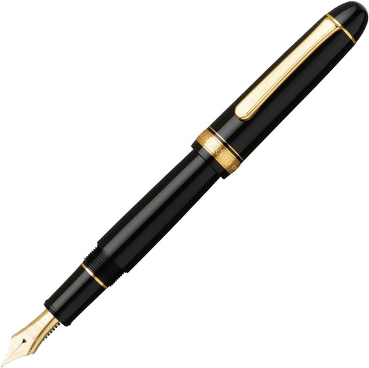 PLATINUM"#3776 CENTURY/Black in Black"(nib : Broad)