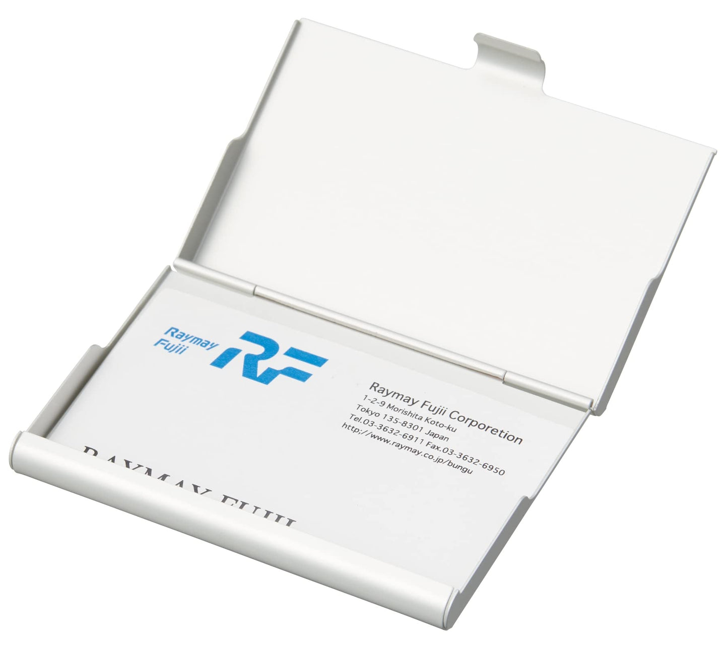 Raymay Fujii CHA1057S Business Card Holder, Aluminum Card Case, Holds 35 Cards, Silver